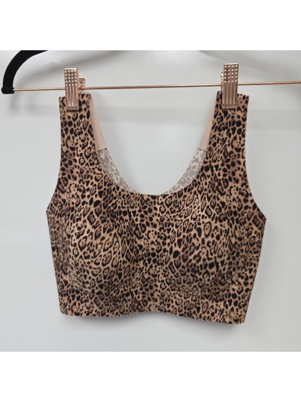Victoria's Secret Bralette Womens XS-M Brown Leopard Seamless Padded Wireless